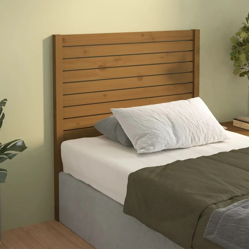 Testiera Per Letto Ambra 96x4x100 Cm İn Legno Massello Di Pino /