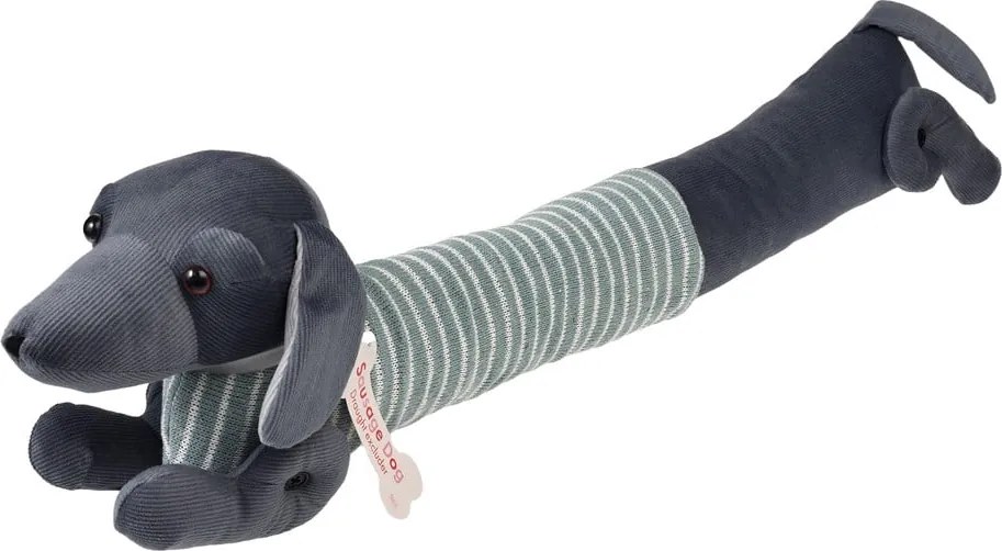 Paraspifferi per porta verde/grigio 17x76 cm Sausage Dog – Rex London