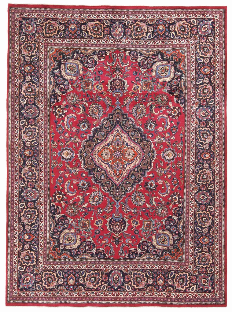 Mashad Tappeto 340x250 (Iran) Annodato A Mano