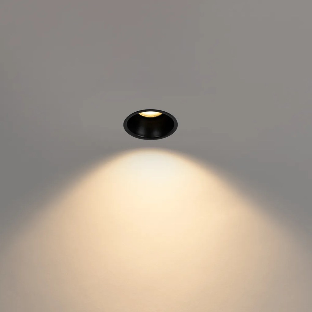 Set di 12 faretti incasso neri GU10 50mm IP44 - Dept