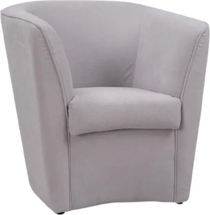 Poltrona moderna in tessuto antimacchia Grigio chiaro imbottita