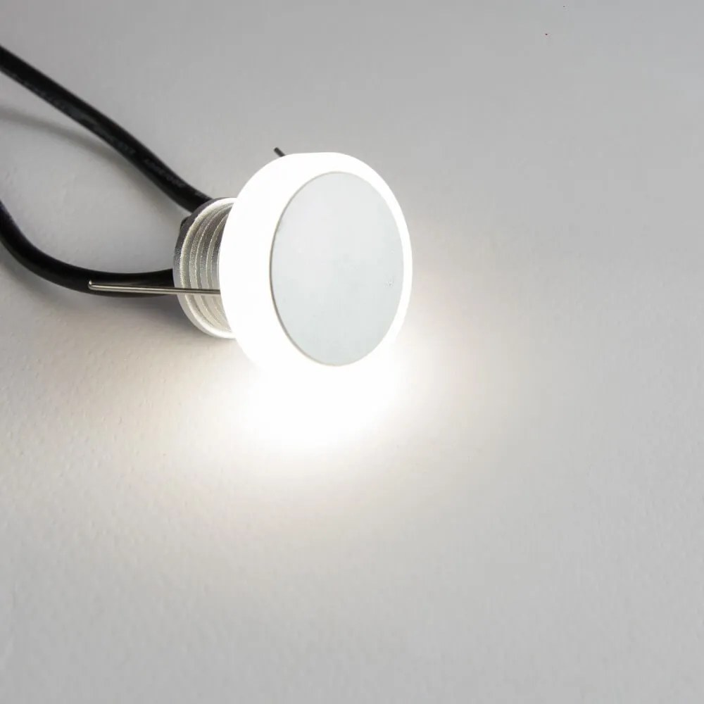 Faretto LED 1W IP65, Tondo Luce Laterale - Professional Colore  Bianco Naturale 4.000K