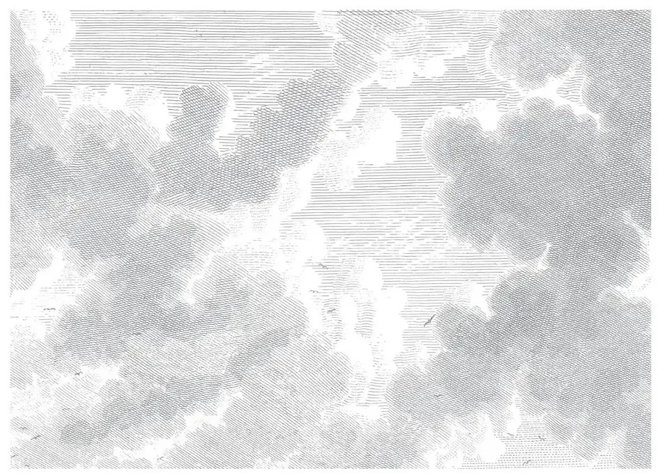 KEK Amsterdam Carta da parati panoramica Engraved Clouds 2 - XL