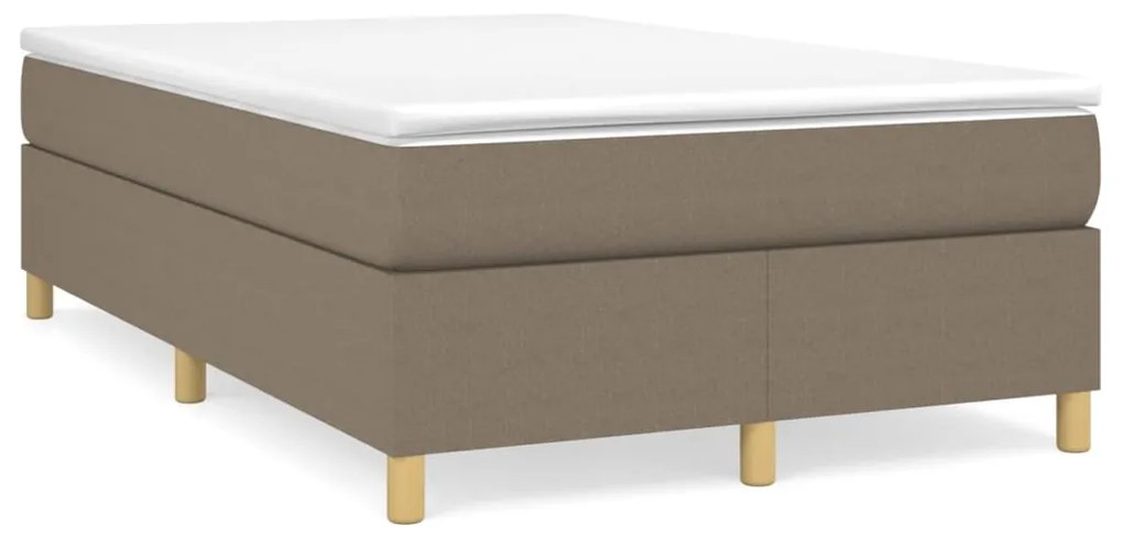 Giroletto a molle con materasso tortora 120x190 cm in tessuto
