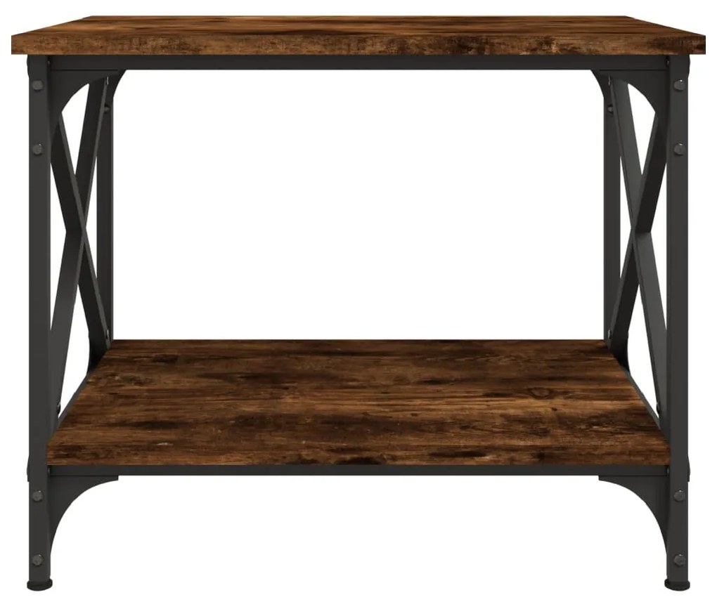 Tavolino da salotto rovere fumo 55x38x45 cm legno multistrato