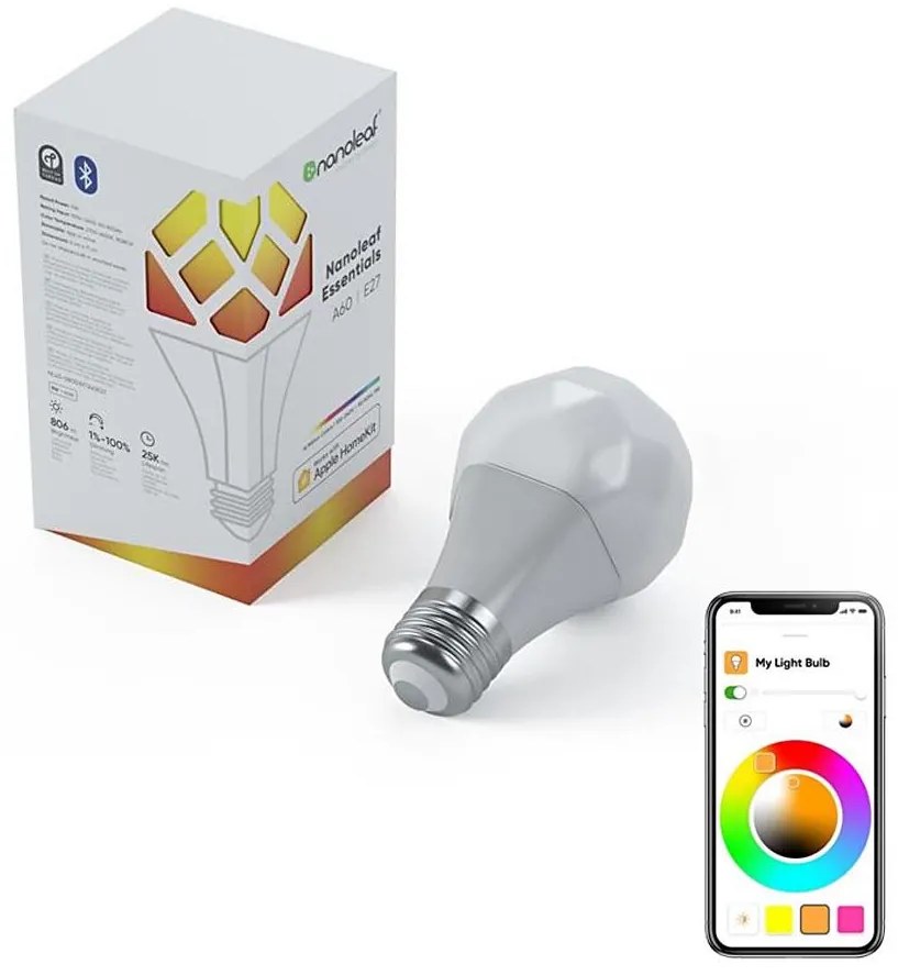 Lampadina LED RGB dimmerabile ESSENTIALS A19 E27/8W/230V 2700-6500K - Nanoleaf