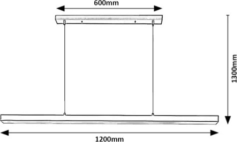 Brilagi - Lampadario a sospensione con cavo AXIS LED/30W/230V 120 cm nero