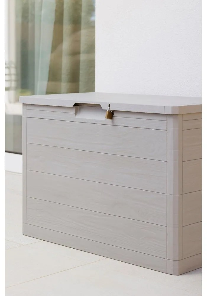 Contenitore da giardino grigio chiaro in plastica Woodys – Toomax