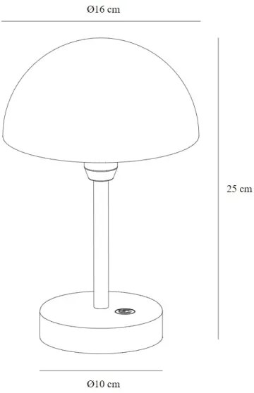 Nordlux - Lampada da tavolo ricaricabile dimmerabile ELLEN LED/2,8W/3,7V IP44 ve