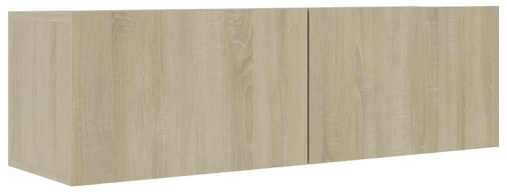 Set porta tv 4 pz rovere sonoma in truciolato