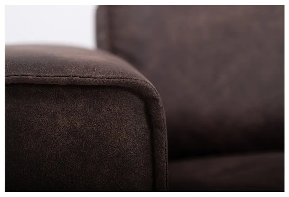 Divano in similpelle marrone 224 cm Copenhagen - Scandic