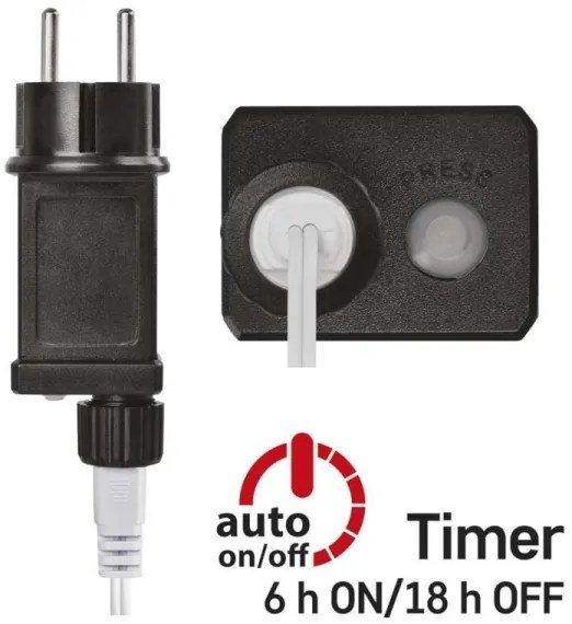 Catena luminosa LED da esterno 40 LED / 9 m IP44 bianco freddo