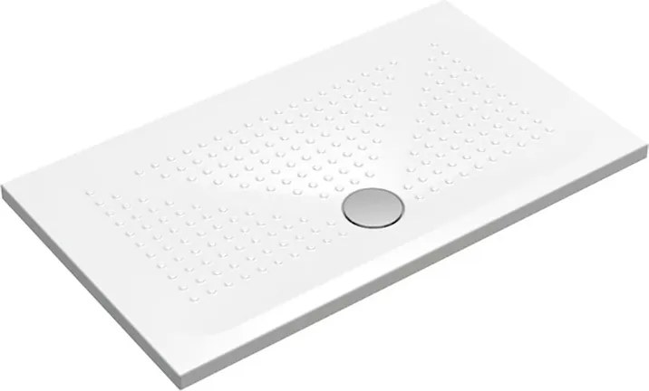 Piatto doccia in ceramica PUNTO bianco L 120 x L 70 x H 3.5 cm lucido