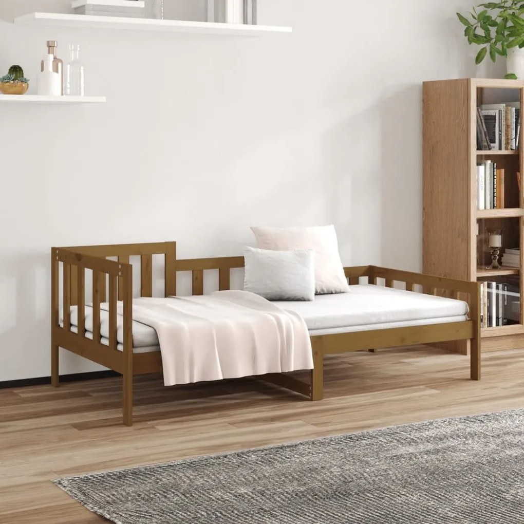Dormeuse miele 90x190 cm in legno massello di pino