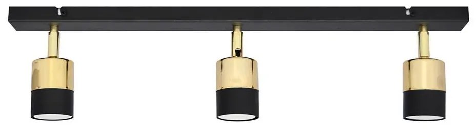 Faretto LED TUBSSON 3xGU10/4,8W/230V nero/oro