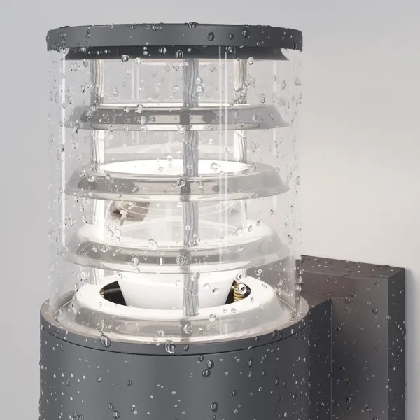 Maytoni O576WL-02GR - Applique da esterno BRONX 2xE27/60W/230V IP54 antracite