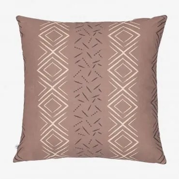 Federa Per Cuscino Quadrata In Cotone (60x60 Cm) Tadjou Style Marrone Moka - Sklum