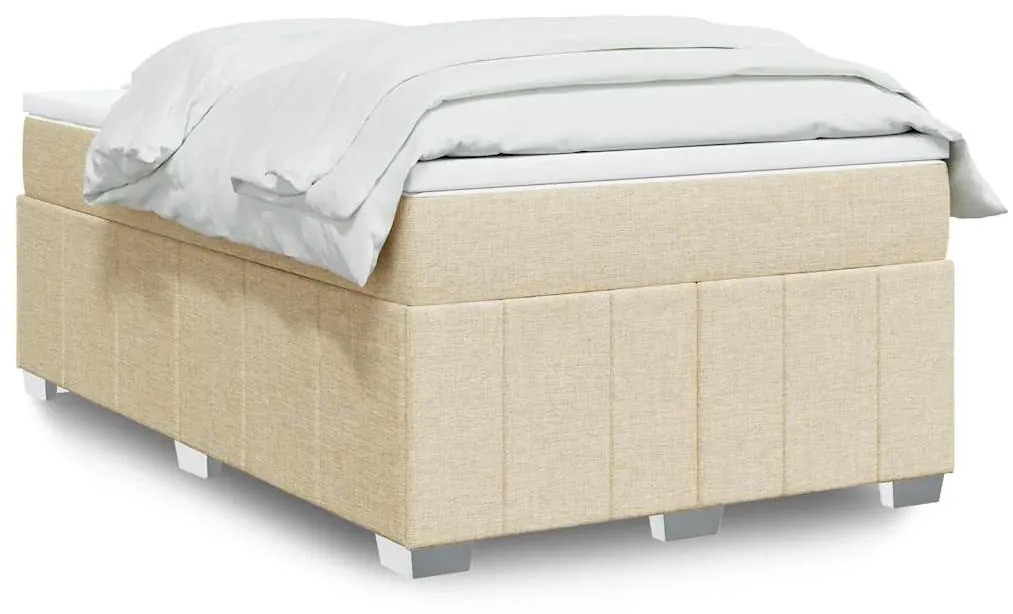 Giroletto A Molle Con Materasso Crema 120x200 Cm İn Tessuto /