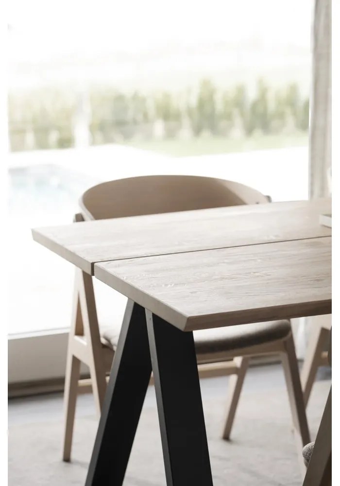 Tavolo da pranzo pieghevole con piano in rovere 170x100 cm Carradale - Rowico