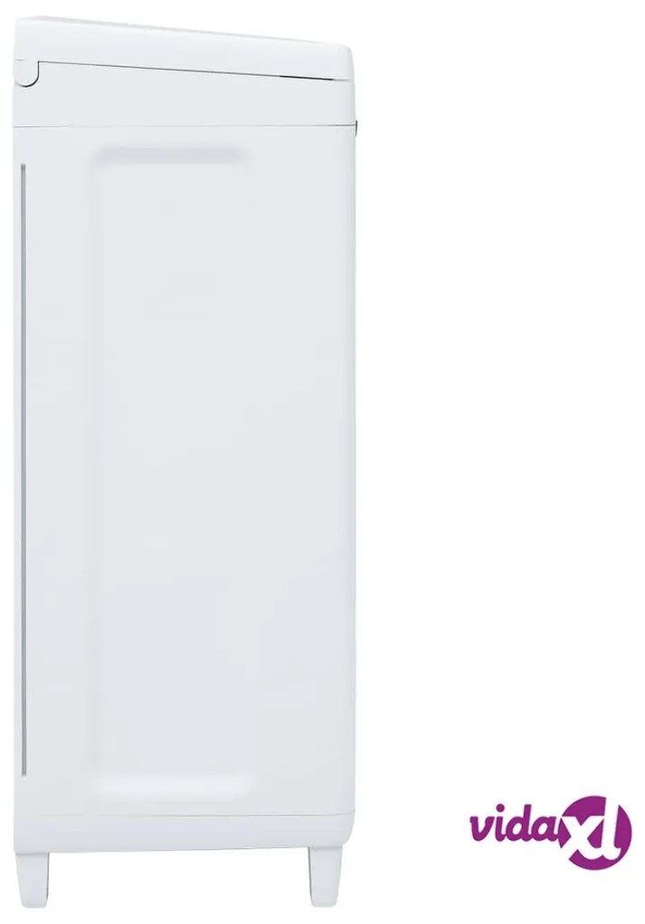 vidaXL Pattumiera da Giardino con 3 Sacchi Grigio Scuro 65x38x102 cm