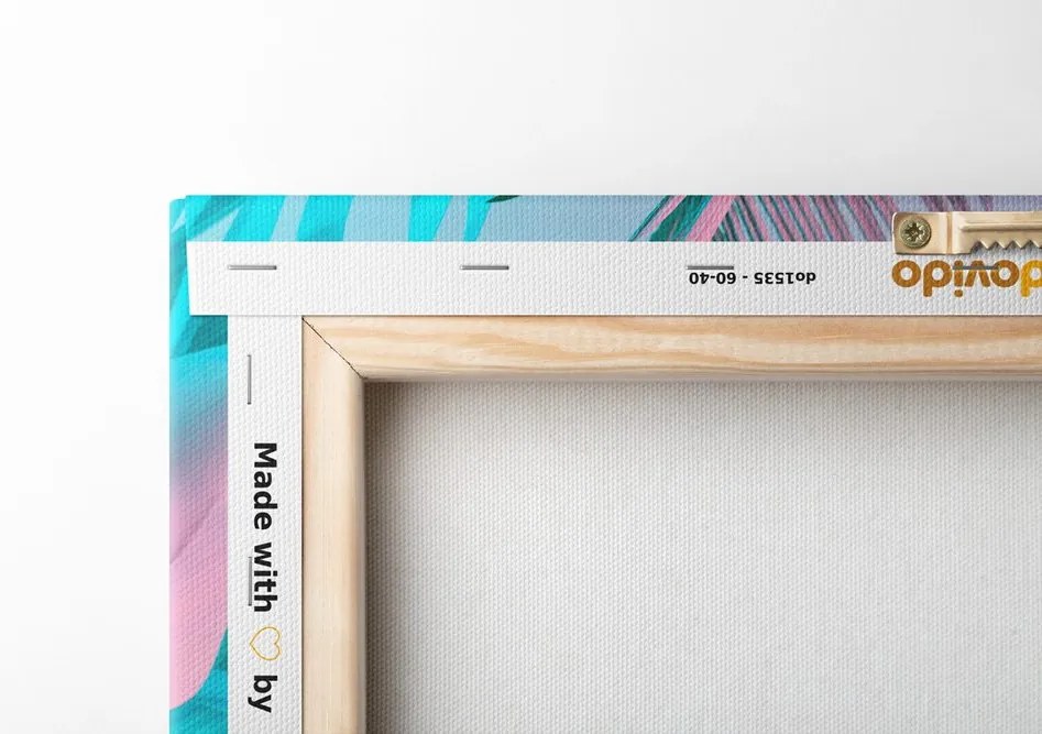 Quadro su tela – Foglie di palma in colori neon straordinari