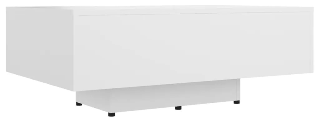 Tavolino da salotto bianco 85x55x31 cm in legno multistrato