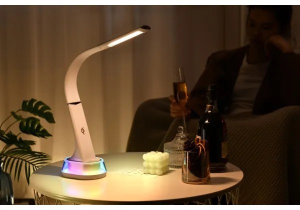 Immax 08974L - LED RGB Lampada da tavolo dimmerabile CORELLA LED/7W/12/230V bianco