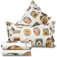 Completo letto matrimoniale cagnolini cotone SmartDecoHome