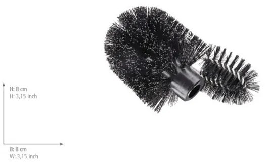 Testina di ricambio in plastica nera per scopino Ø 8 cm - Wenko