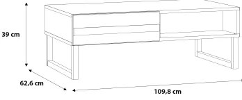 Tavolino da salotto TARO bianco