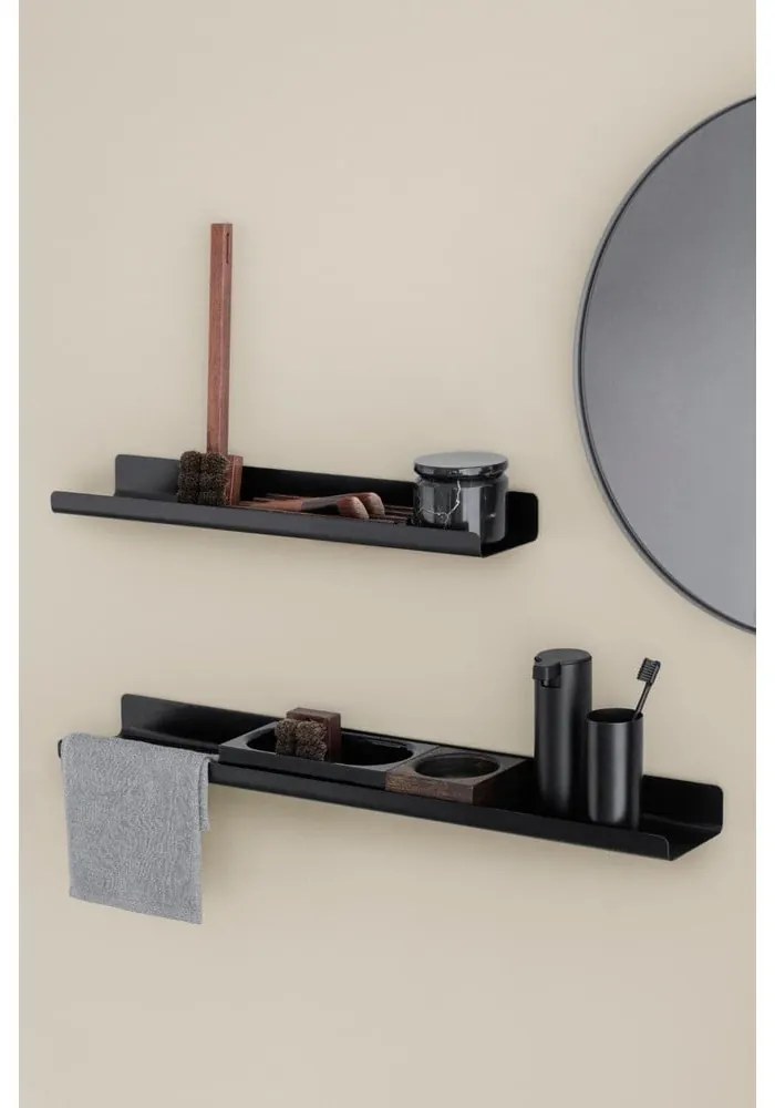 Mensola da bagno in metallo nero, lunghezza 71 cm Modo - Blomus