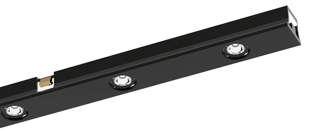 Illuminazione A Binario Contemporanea Stick Alluminio Nero Led 6W 3000K Ip20