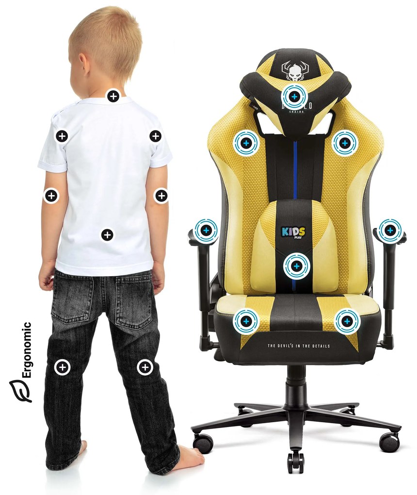 Sedia Da Gaming Diablo X-Player 2.0 In Materiale Kids Size: Dark Sunflower