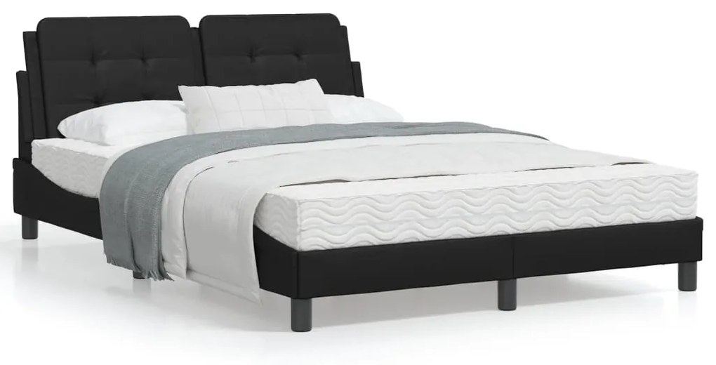 Giroletto Con Luci Led Nero 120x200 Cm İn Similpelle /
