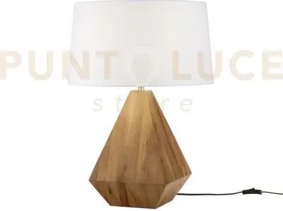 Lume munari forma geometrica in legno 1 luce attacco e27 h.63cm