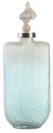 Vaso DKD Home Decor Azzurro Alluminio Cristallo Conchiglia Mediterraneo 9 x 17 x 43 cm