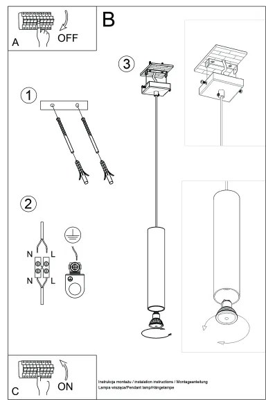 Sollux SL.1489 - Lampadario a sospensione con filo LAGOS 1xGU10/10W/230V rosso