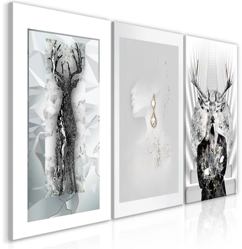 Quadro Beauty of Nature (3 Parts)  Colore Bianco, Dimensioni e Misure 120x60