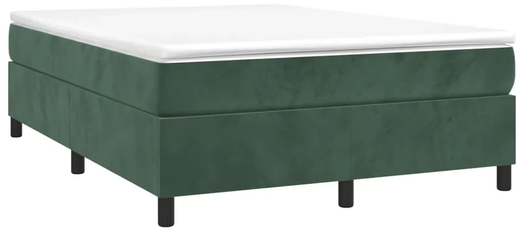 Giroletto a molle verde scuro 140x190 cm in velluto
