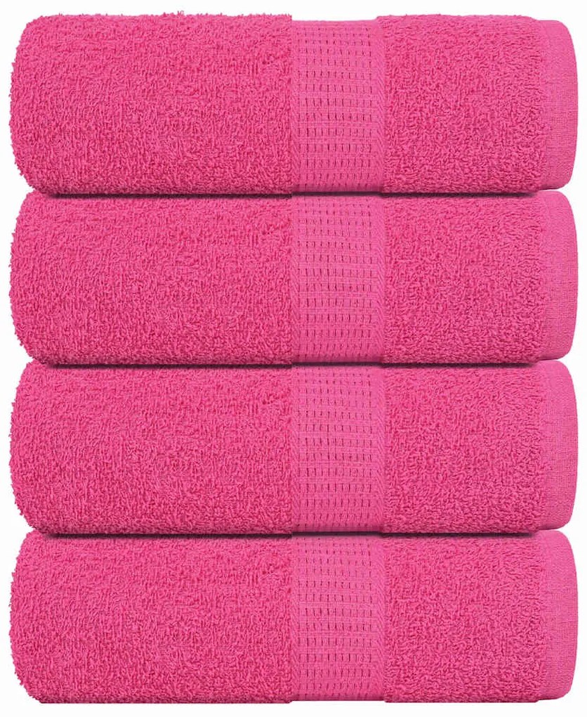 Asciugamani Per Sapone 4 Pz Rosa 30x30 Cm 360 G/m² 100% Cotone /