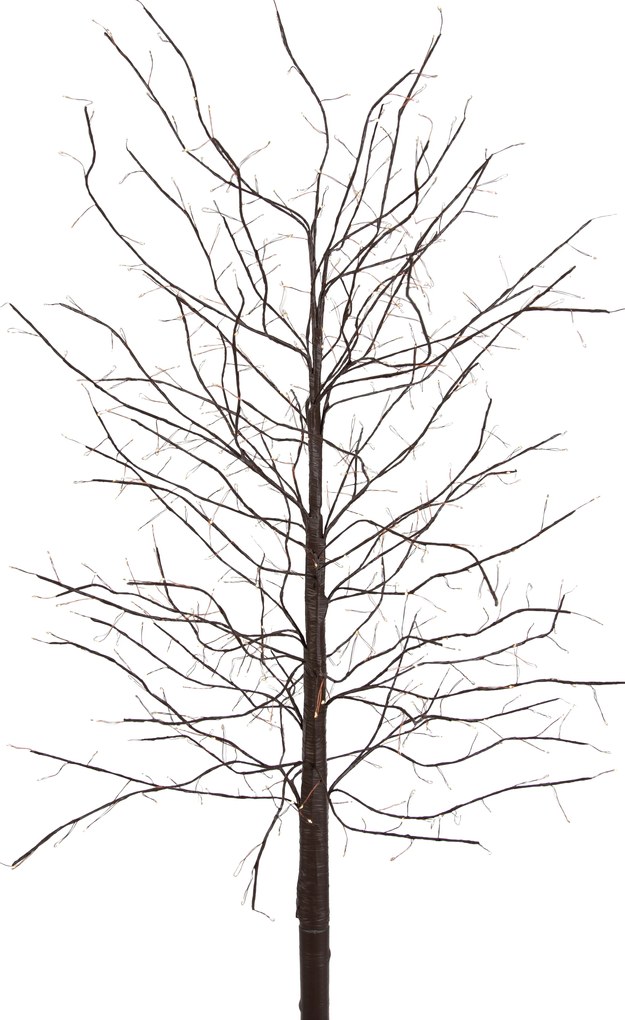 Lampada da terra natalizia albero marrone 180 cm con LED e timer IP44 - Ki