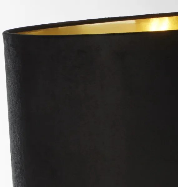 Searchlight EU81214BK - Lampada da tavolo WHITBY 1xE27/10W/230V nero/oro