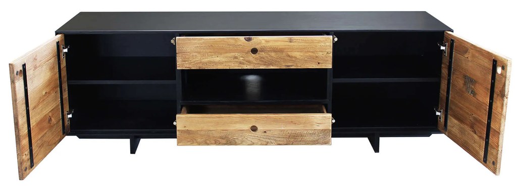 PINUS BLACK - porta tv in pino riciclato