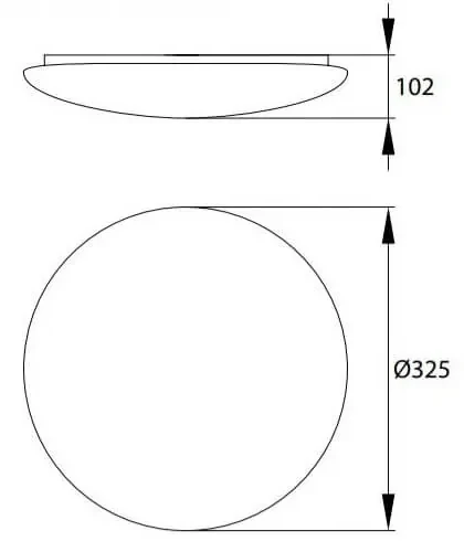 Plafoniera LED 24W IP44 Ø325mm Sensore Microonde da soffitto e parete  Colore Bianco Naturale 4.000K