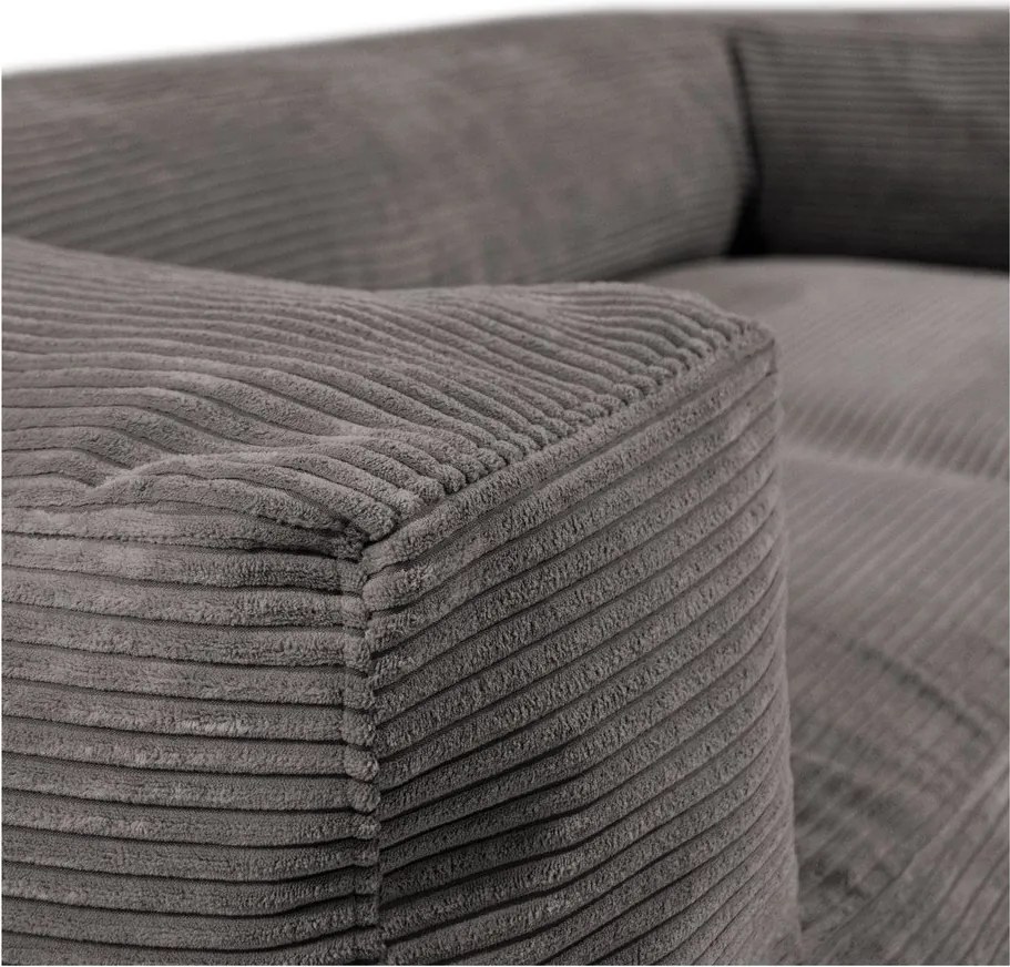 Puof a sacco blu con rivestimento in velluto a coste Sofa MooG – SLOWDOWN