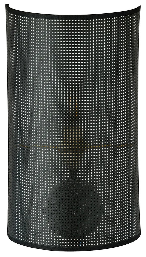 Applique Minimal 1 Luce Drago In Acciaio Nero E Oro