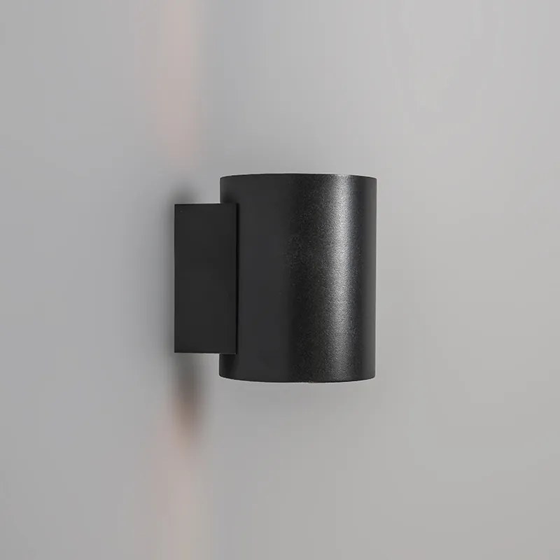 Applique da parete nera con oro rotonda - Sola