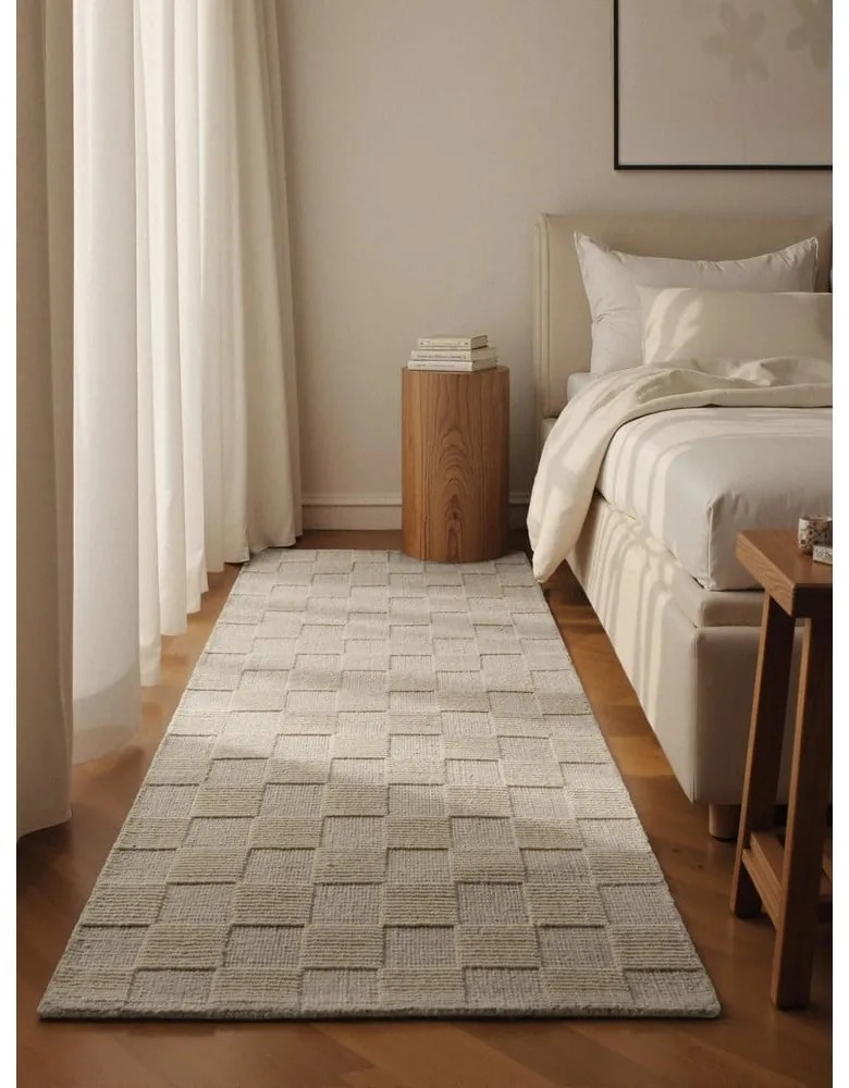 Passatoia color crema in lana tessuta a mano 80x200 cm Scala – Villeroy&Boch