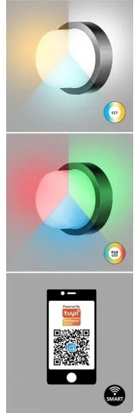 Rabalux 7246 - LED RGBW Lampada da esterno DURBE LED/10W/230V IP54 Wi-Fi Tuya