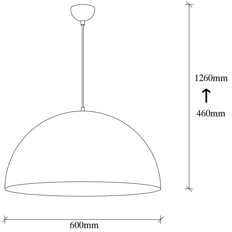 Lampadario nero con paralume in metallo ø 60 cm Sivano – Opviq lights